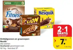 Carrefour Ontbijtgranen en graanrepen Nestlé aanbieding