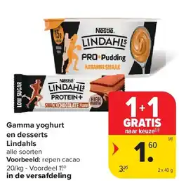 Carrefour Gamma yoghurt en desserts Lindahls aanbieding