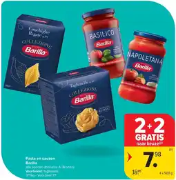 Carrefour Pasta en sauzen Barilla aanbieding