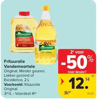 Carrefour Frituurolie Vandemoortele aanbieding