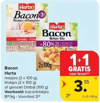 Carrefour Bacon Herta aanbieding