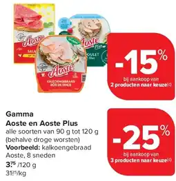 Carrefour Gamma Aoste en Aoste Plus aanbieding