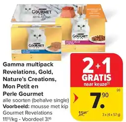 Carrefour Gamma multipack Revelations, Gold, Nature’s Creations, Mon Petit en Perle Gourmet aanbieding