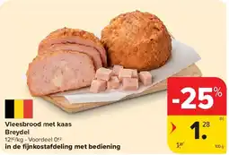 Carrefour Vleesbrood met kaas Breydel aanbieding