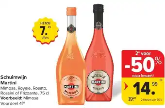 Carrefour Schuimwijn Martini aanbieding