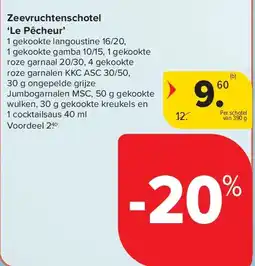 Carrefour Zeevruchtenschotel ‘Le Pêcheur’ aanbieding