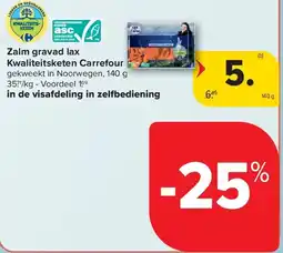 Carrefour Zalm gravad lax Kwaliteitsketen Carrefour aanbieding