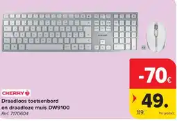 Carrefour Draadloos toetsenbord en draadloze muis DW9100 aanbieding