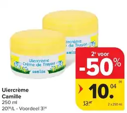 Carrefour Uiercrème Camille aanbieding