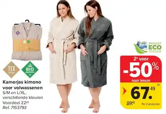 Carrefour Kamerjas kimono voor volwassenen aanbieding