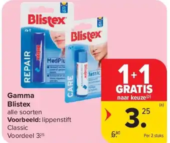 Carrefour Gamma Blistex aanbieding