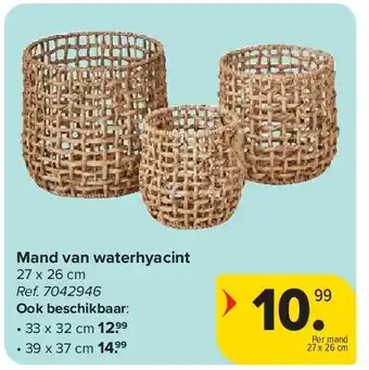 Carrefour Mand van waterhyacint aanbieding