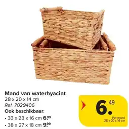 Carrefour Mand van waterhyacint aanbieding