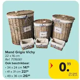 Carrefour Mand Grigio Vichy aanbieding