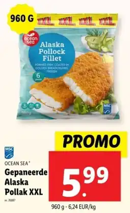 Lidl Ocean Sea Gepaneerde Alaska Pollak XXL aanbieding