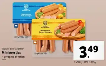 Lidl Taste of Deutschland Miniworstjes aanbieding