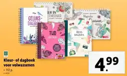 Lidl Kleur of dagboek voor volwassenen aanbieding