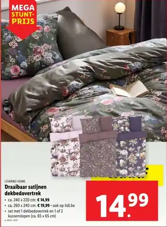 Lidl Livarno Home Draaibaar satijnen dekbedovertrek aanbieding