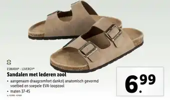 Lidl Esmara / Livergy Sandalen met lederen zool aanbieding