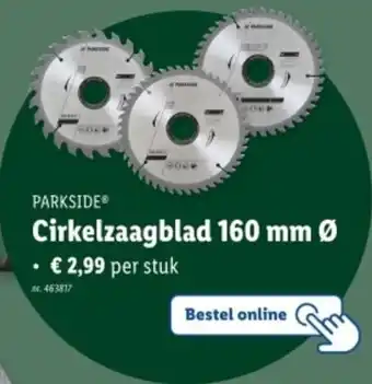 Lidl Parkside Cirkelzaagblad aanbieding