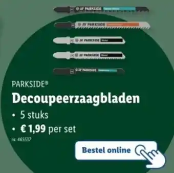 Lidl Parkside Decoupeerzaagbladen aanbieding