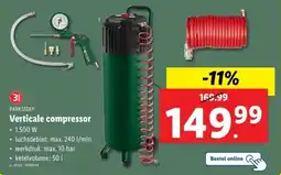 Lidl Parkside Verticale Compressor aanbieding