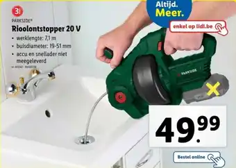 Lidl Parkside Rioolontstopper aanbieding