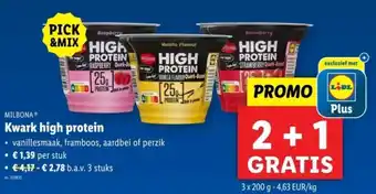 Lidl Milbona Kwark high protein aanbieding