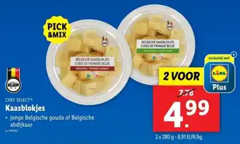 Lidl Chef Select Kaasblokjes aanbieding