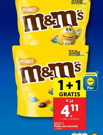 Lidl M&M's Pinda's met Chocolade aanbieding