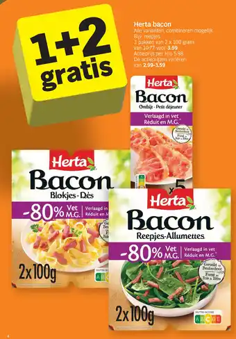 Albert Heijn Herta bacon aanbieding