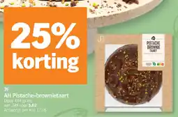 Albert Heijn AH Pistache-brownietaart aanbieding