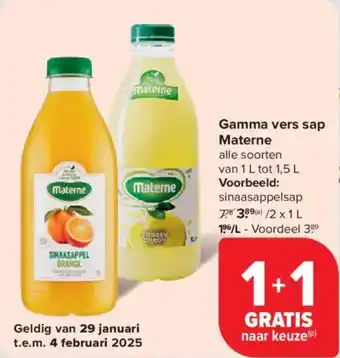 Carrefour Market Gamma vers sap Materne aanbieding