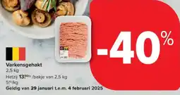 Carrefour Market Varkensgehakt 2,5 kg aanbieding