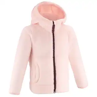 Decathlon Warme fleece jas voor wandelen MH500 roze kinderen 2-6 jaar aanbieding