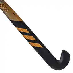 Decathlon Hockeystick gevorderde volwassenen Ruzo.6 low bow 30% carbon goud zwart aanbieding