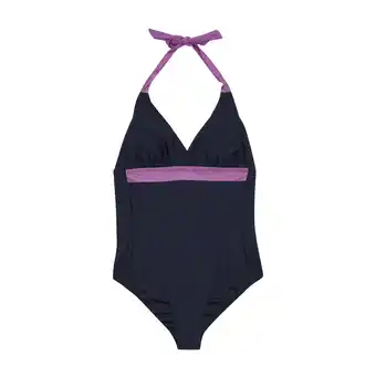 Decathlon Dames Flavia II Contrast One Piece Zwempak (Marine/Radiant orchidee) aanbieding