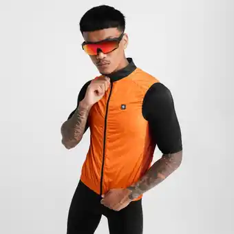 Decathlon Heren Wielrennen winddicht fietsvest V1 Season Siroko Levendig Oranje aanbieding