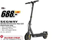 MediaMarkt SEGWAY Ninebot KickScooter Max G2E Elektrische step aanbieding