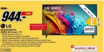 MediaMarkt LG 65QNED85T6C QNED 4K Smart TV aanbieding