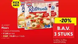 Lidl Pizza's aanbieding