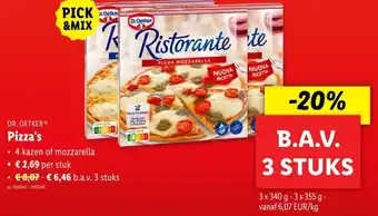 Lidl Pizza's aanbieding