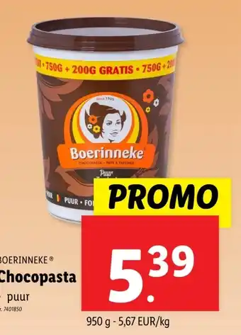 Lidl Chocopasta aanbieding