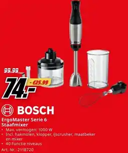 MediaMarkt BOSCH ErgoMaster Serie 6 Staafmixer aanbieding