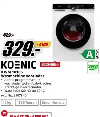 MediaMarkt KOENIC KWM 10166 aanbieding