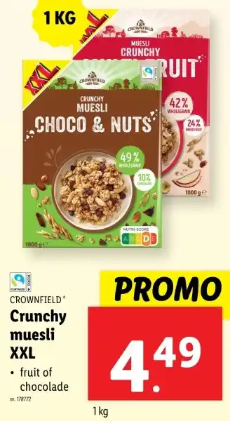 Lidl Crunchy muesli aanbieding