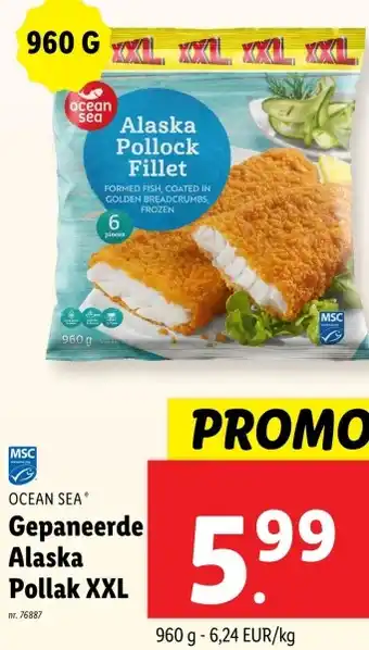 Lidl Gepaneerde Alaska Pollak XXL aanbieding