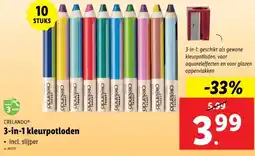 Lidl 3-in-1 kleurpotloden aanbieding