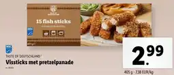 Lidl Vissticks met pretzelpanadenr aanbieding