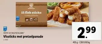 Lidl Vissticks met pretzelpanadenr aanbieding